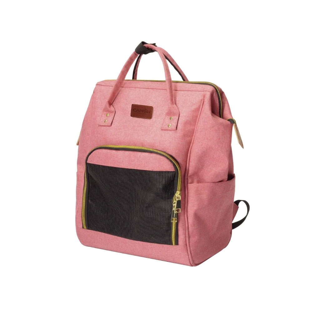 Camon djurtransport-ryggsäck denim rosa 30x20x43cm