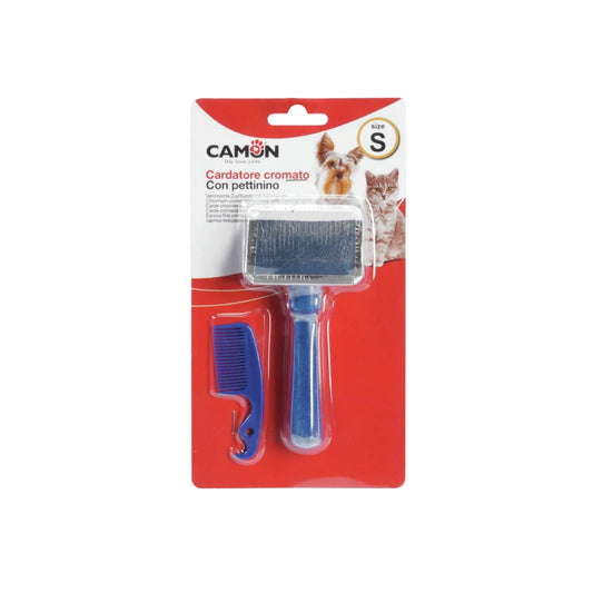 Camon Soft Undercoat Metal Brush For Dogs and Cats