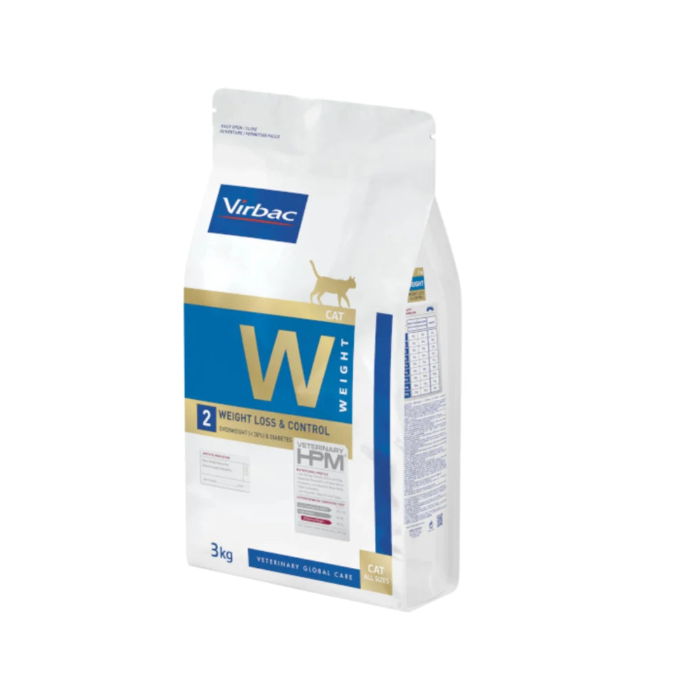 Virbac HPM Cat W2 Weight Loss & Control Dry Cat Food With Pork, 7kg