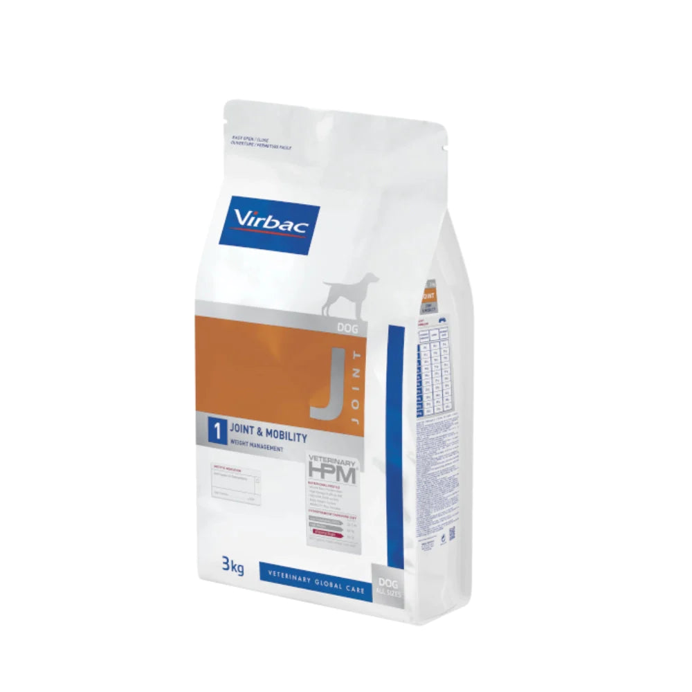 Virbac HPM Dog J1 Joint Mobility Trockenfutter für Hunde mit Schweinefleisch, 3 kg