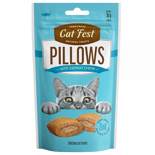 Catfest Pillows With Salmon Creme For Cats, 30g
