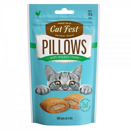 Catfest Pillows With Chicken Creme For Cats, 30g.