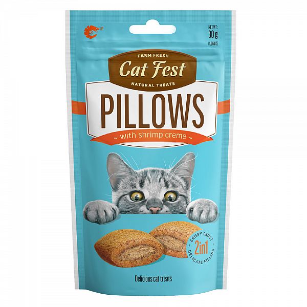 Catfest Pillows With Shrimp Creme For Cats, 30g
