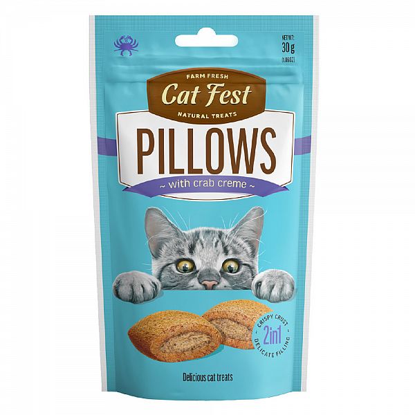 Catfest Pillows With Crab Creme For Cats, 30g.