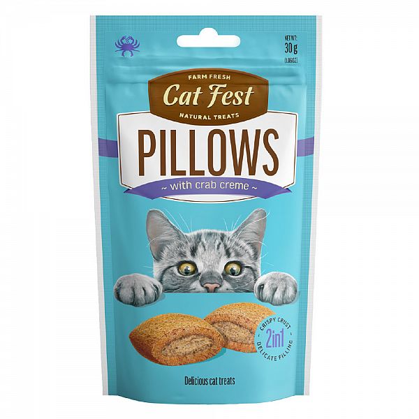 Catfest Pillows With Crab Creme For Cats, 30g
