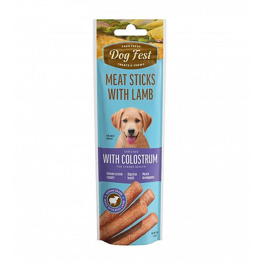 Dogfest Lamb Stick With Colostrum Treats For Puppies, 45g.