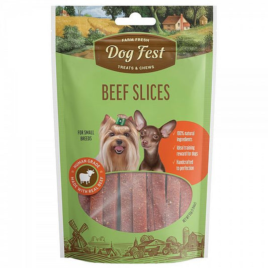 Dogfest Beef Slices For Small Breeds, 55 g