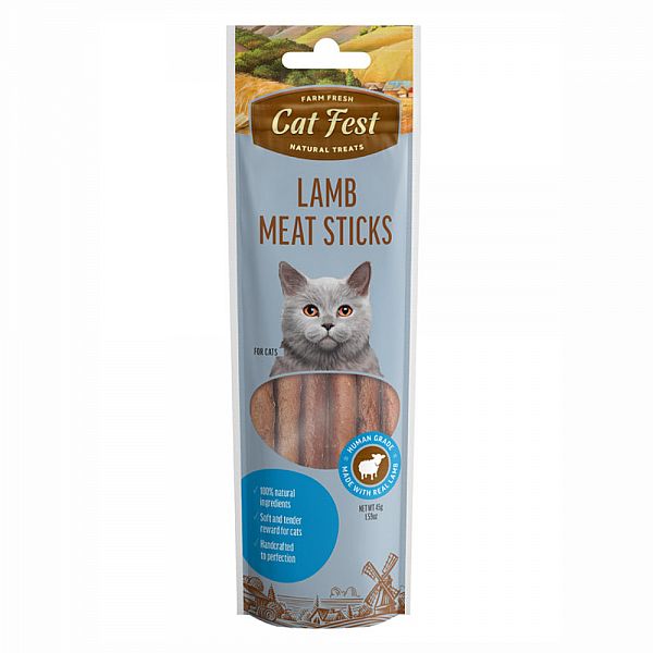 Catfest Lamb Meat Sticks For Cats, 45g, Treats for Cats