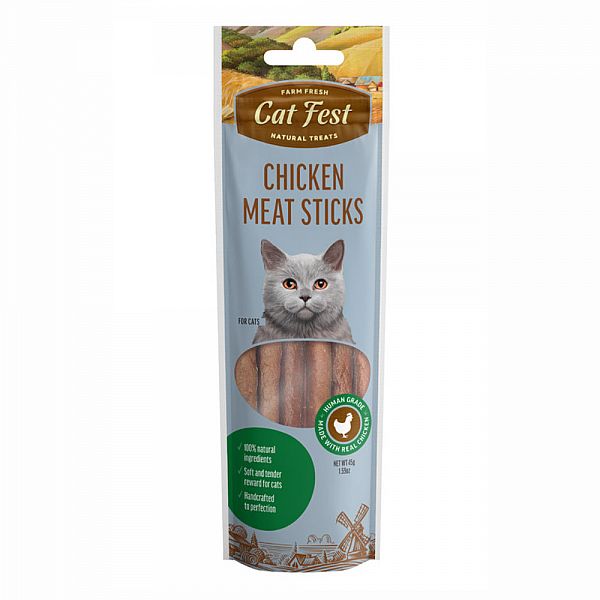 Cat Fest Chicken Meat Sticks for Cats, 45 g
