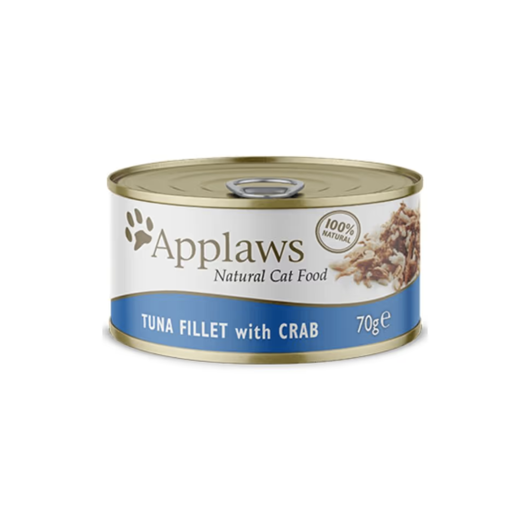 Applaws Adult Cat Wet Food - Tuna Fillet with Crab, Grain and Potato Free, High Protein, 70 g