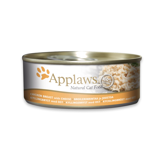 Applaws Adult Wet Cat Food - Chicken Breast with Cheese, Grain and Potato Free, High Protein, 156 g (5.5. oz)