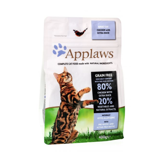 Applaws Adult Cat Dry Food - Chicken with Extra Duck, Grain Free, High Protein, 400 g