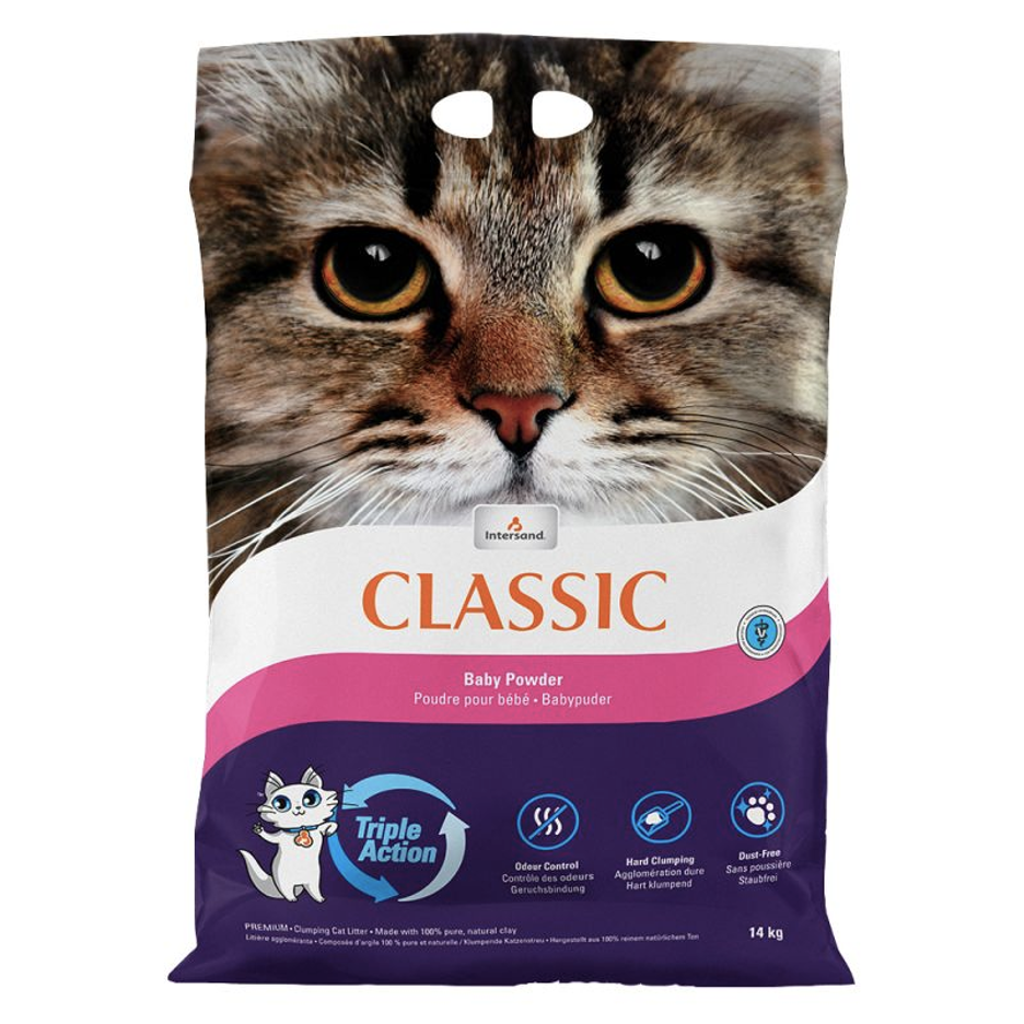 Arena para gatos en polvo para bebés Intersand Extreme Classic 14 kg