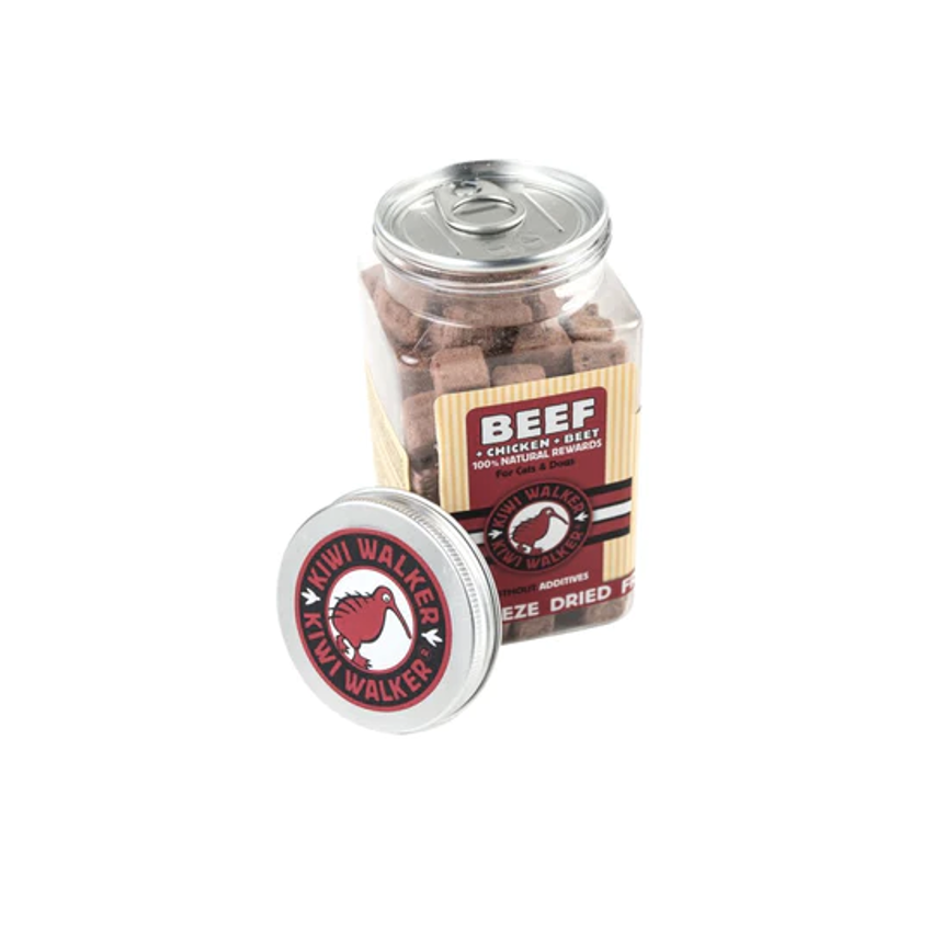 Kiwi Walker Friandises pour chiens et chats - Bœuf au poulet et betteraves 90g