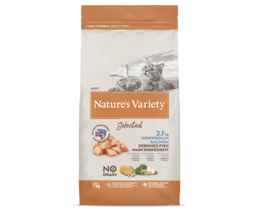 Nature's Variety Cat Selected Dry Cat Food With Norwegian Salmon 7 Kg