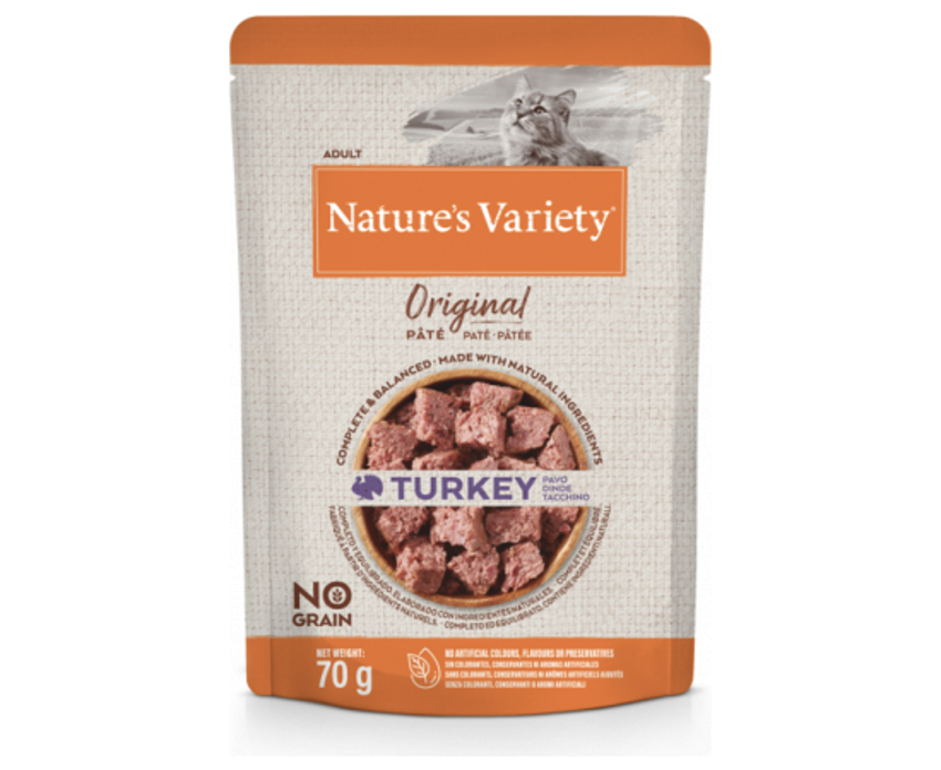 Nature's Variety Cat Original Wet Cat Food With Turkey, 70g