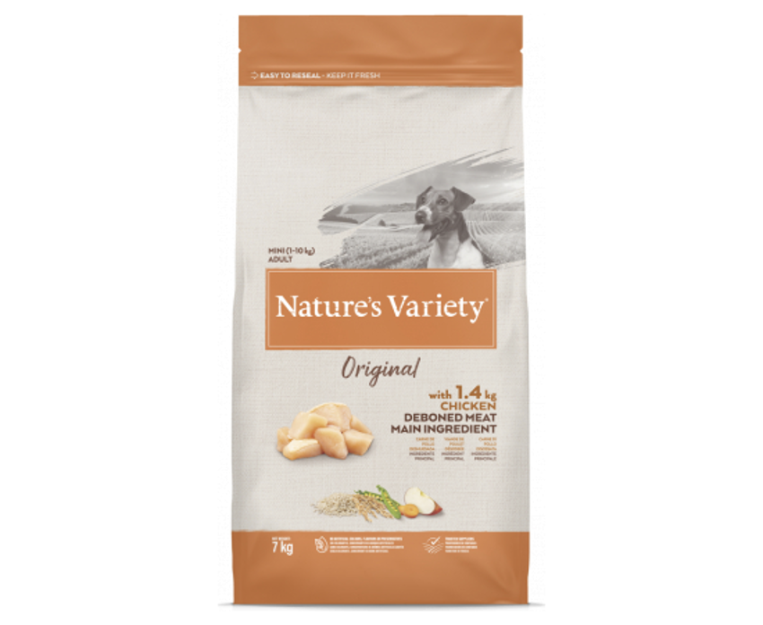 Nature's Variety DOG Original Mini Alimento Seco Para Perros Con Pollo 7 Kg