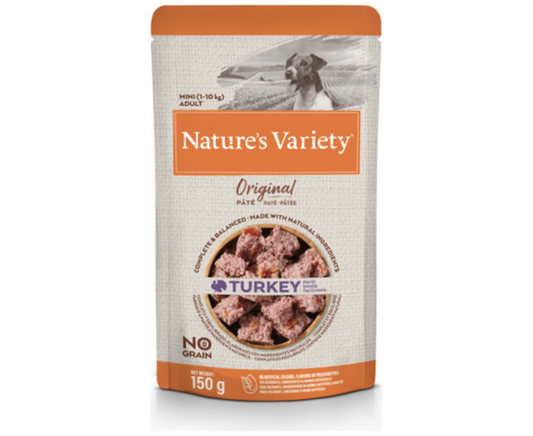Nature's Variety Original Mini Wet Dog Food With Turkey Envelope 150g