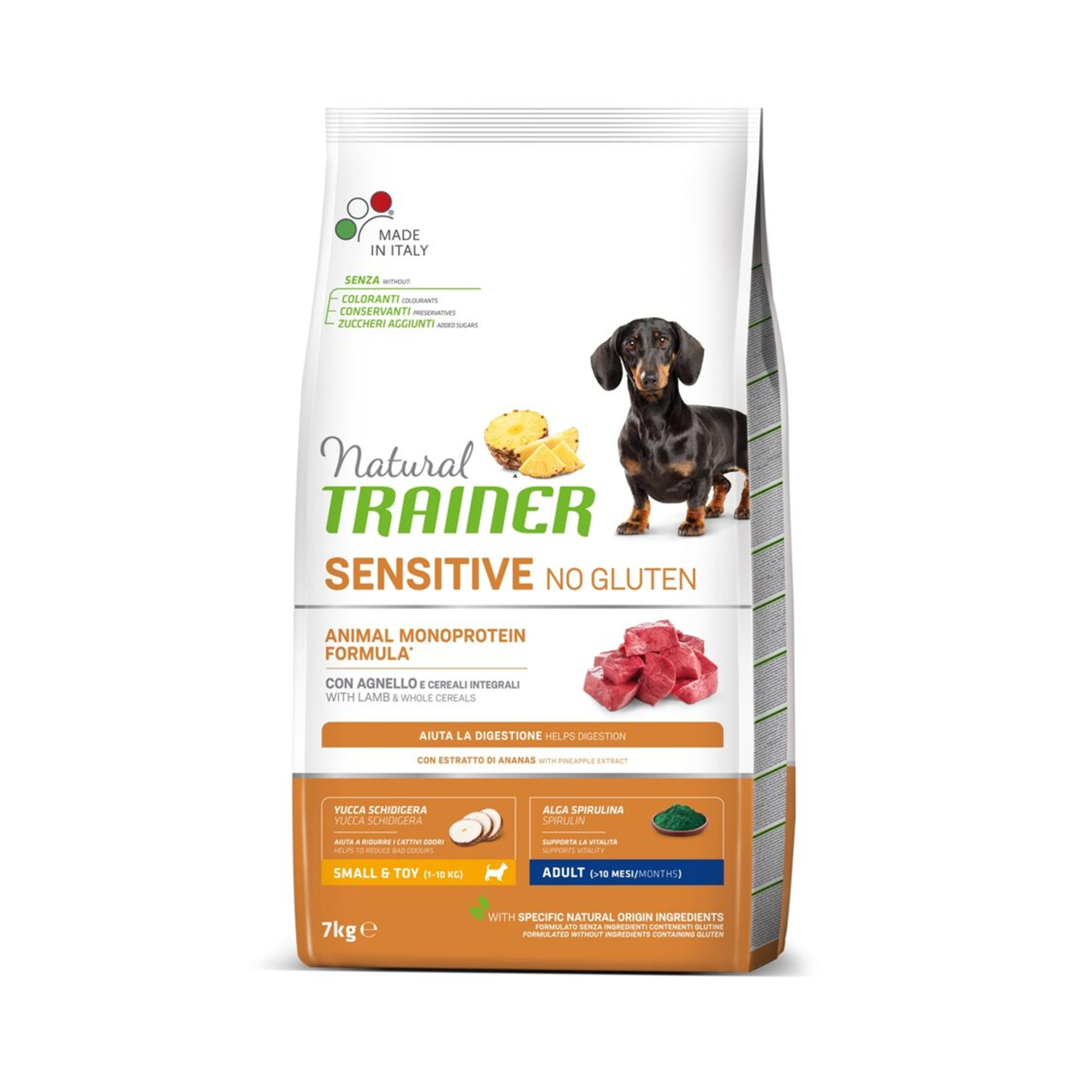 Natural Trainer Mini Adult Sensitive Agneau Croquettes pour Chiens, 0,8 kg