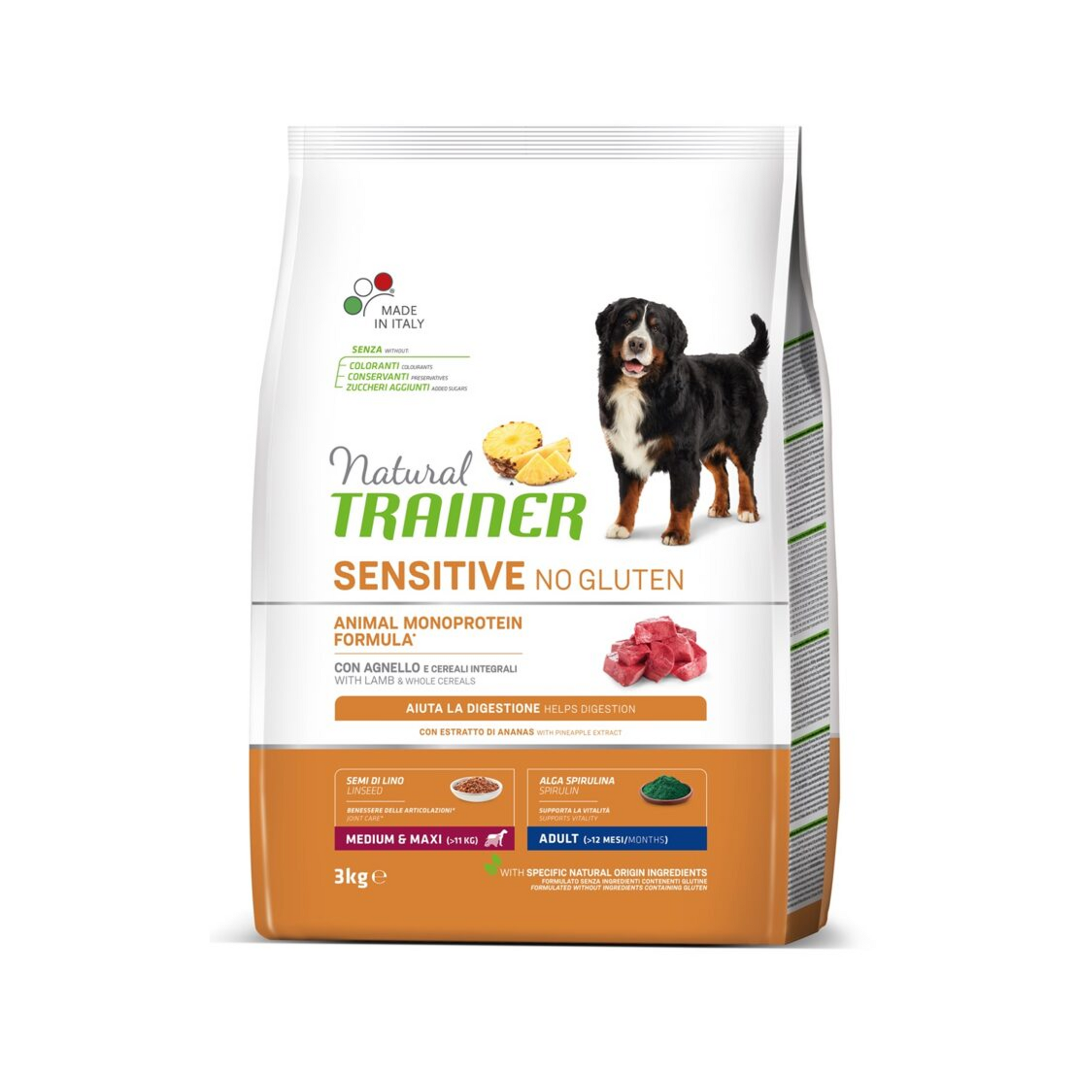 Natural Trainer Duck Medium & Maxi Adult Dry Dog Food With Duck, 3kg