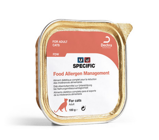 SPECIFIC™ Adult Cat FDW Food Allergy Management, mitrā barība kaķiem alerģijas gadījumā ar jēru, 100 g