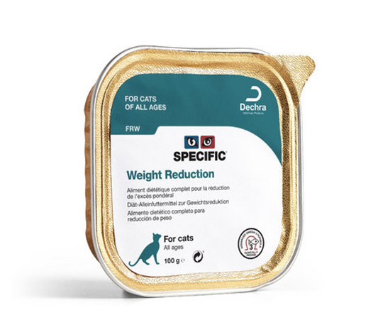 SPECIFIC™ Cat FRW Weight Reduction, mitrā barība kaķiem liekā svara gadījumā ar cūkgaļu, 100 g