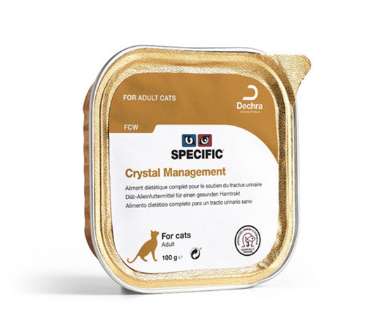 SPECIFIC™ Adult Cat FCW Crystal Management, mitrā barība kaķiem urīceļu slimību profilaksei ar cūkgaļu, 100 g