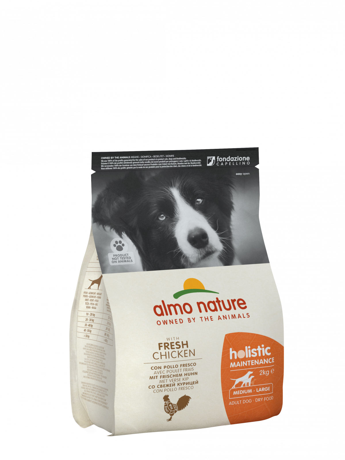 Almo Nature Holistic Maintenance Medium and Large Breed Adult Dog Dry Food - Fresh Chicken, 2 kg