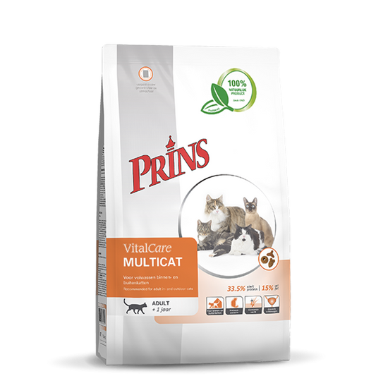 Prins VitalCare MULTICAT Dry Cat Food With Poultry, 1,5kg