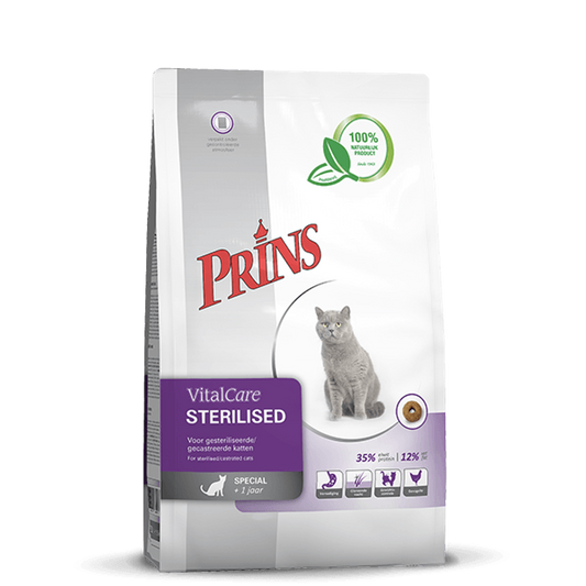 Prins VitalCare STERILISED Adult Cat Dry Food With Poultry, 1,5kg