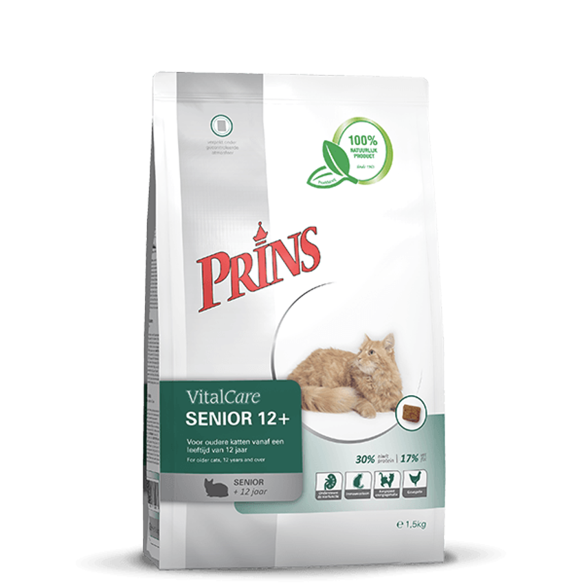 Prins VitalCare SENIOR 12+ Dry Cat Food With Poultry, 1,5kg