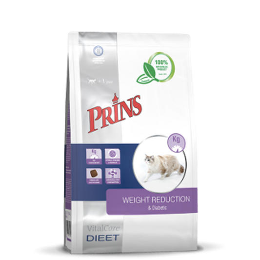Prins VitalCare Diet WEIGHT REDUCTION & Diabetic Dry Cat Food With Poultry, 1,5kg