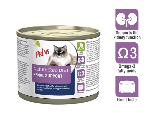 Prins NatureCare Diet Cat RENAL SUPPORT Mitrā barība kaķiem ar vistu, 200g