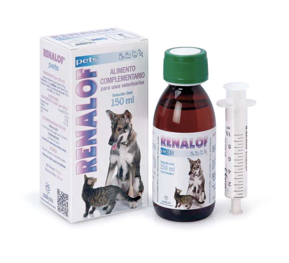 Catalysis RENALOF 150ml, Papildinājums nieru un urīnpūšļa veselībai suņiem un kaķiem, maziem dzīvniekiem un putniem