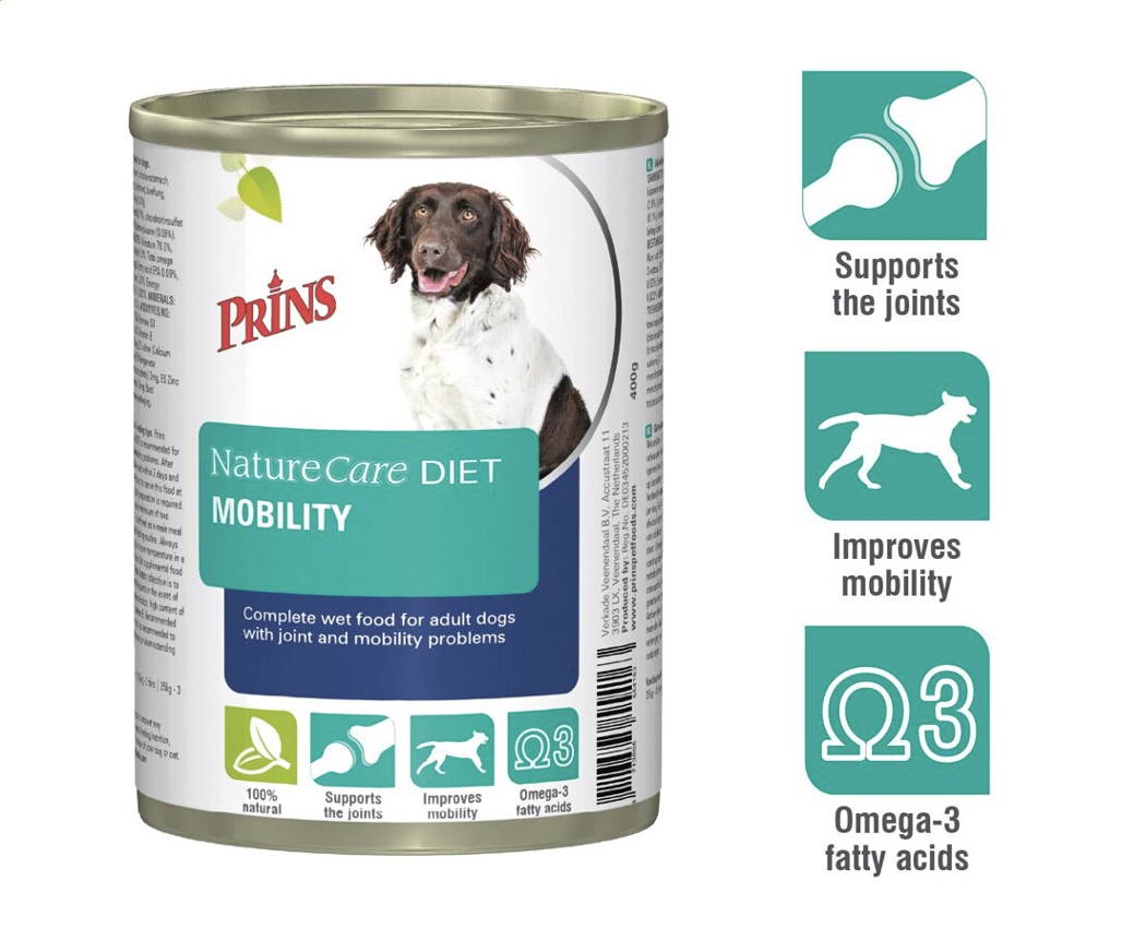 Prins NatureCare Diet Dog MOBILITY, Wet Dog Food With Poultry, 400g
