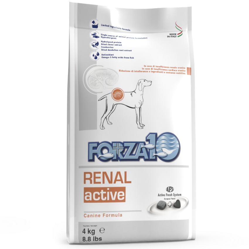 Forza10 Renal Active Sausā barība suņiem nieru mazspējas gadījumā, 4kg