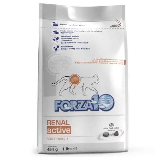 Forza10 Adult Cat Renal Active Dry Cat Food With Fish, 0.454 kg