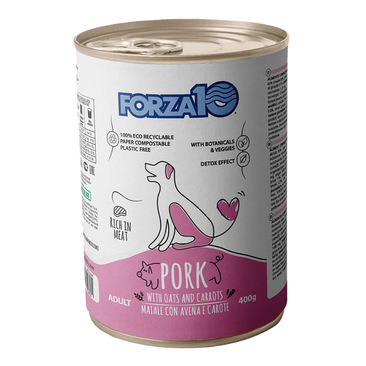 Forza10 Adult Dog Maintenance Wet Dog Food With Pork, Oats and Carrots, 400 g