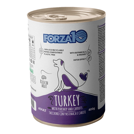 Forza10 Adult Dog Maintenance Wet Dog Food With Turkey, Parsnip and Carrots, 400 g