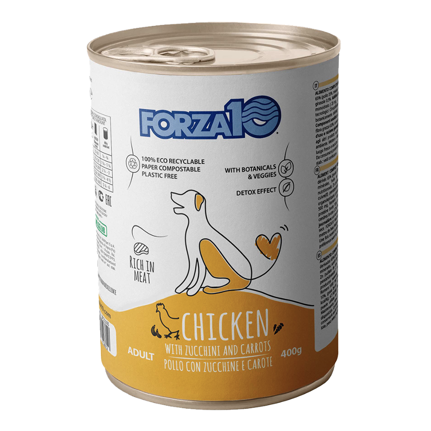 Forza10 Adult Dog Maintenance Wet Dog Foof With Chicken, Zucchini and Carrots, 400 g