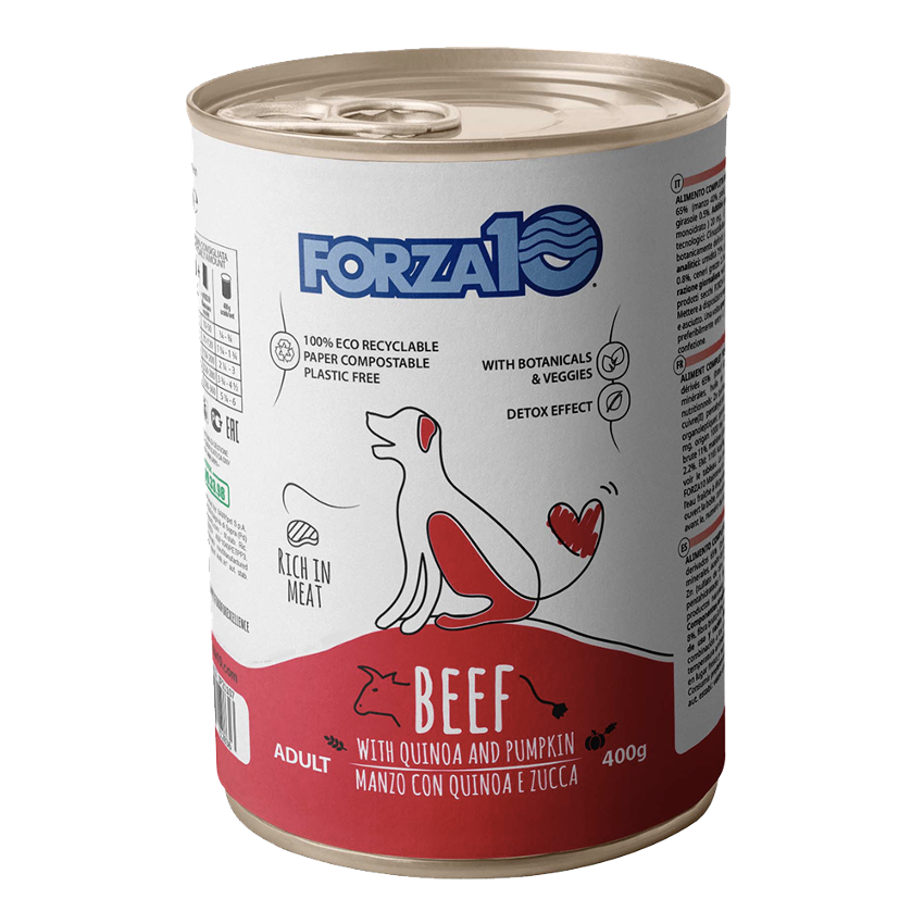 Forza10 Adult Dog Maintenance Wet Dog Food With Beef, Quinoa and Pumpkin, 400 g