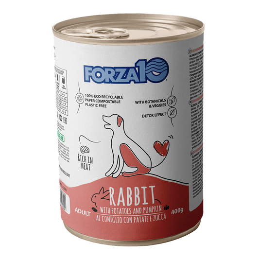 Forza10 Adult Dog Maintenance Wet Dog Food Rabbit, Potatoes and Pumpkin, 400 g