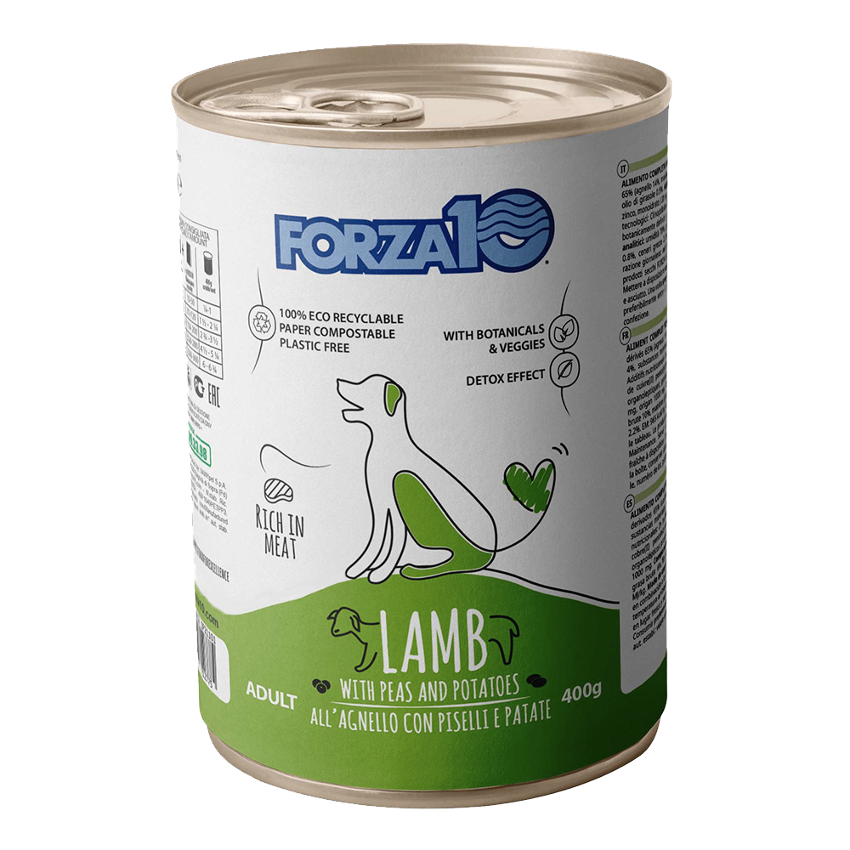 Forza10 Adult Dog Maintenance Wet Dog Food With Lamb, Peas and Potatoes, 400 g