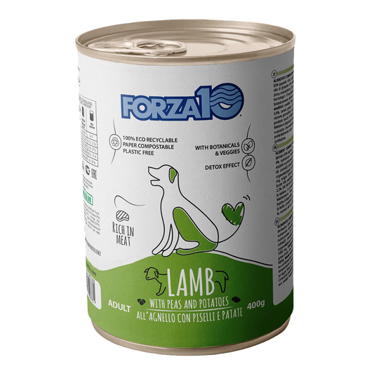 Forza10 Maintenance Mitrā barība suņiem ar jēru, zirņiem un kartupeļiem, 400g