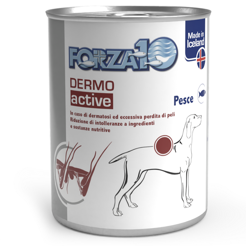 Forza10 Dermo ActiWet Mitrā barība suņiem ar zivi, 390g