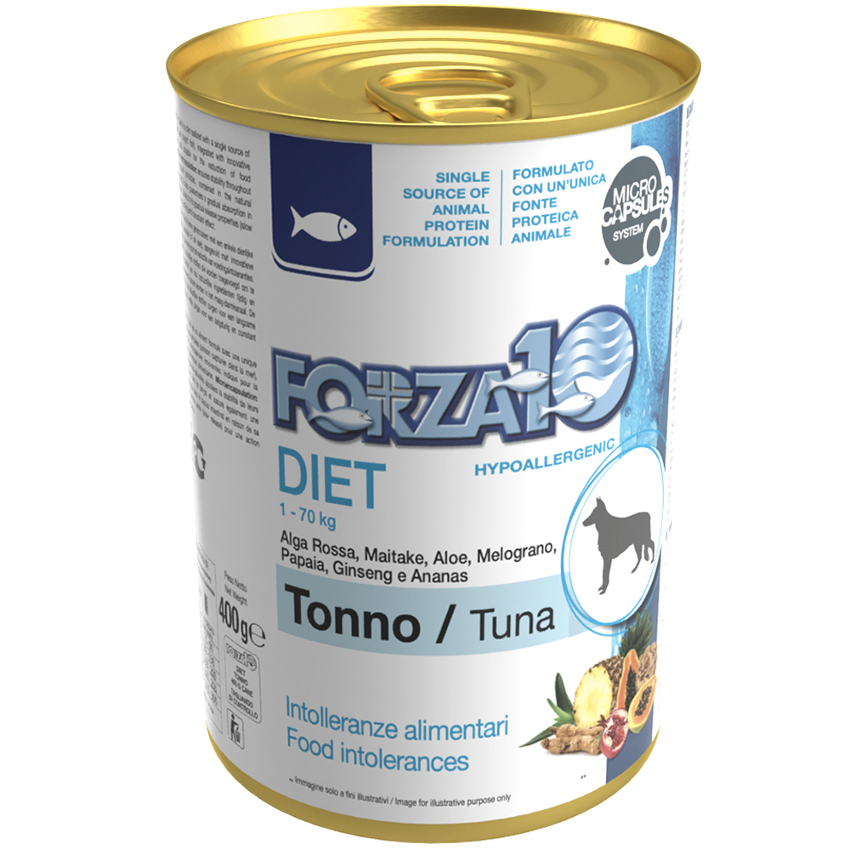 Forza10 Dog Diet Hypoallergenic Mitrā barība suņiem ar tunci, 400g