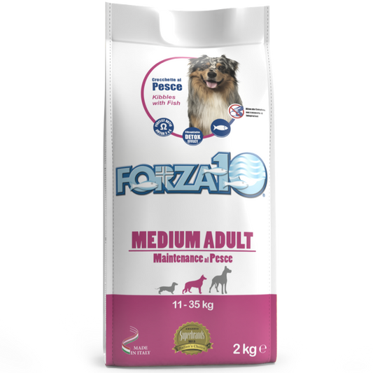Forza10 Medium Adult Maintenance sausā barība pieaugušiem suņiem ar zivi, 2kg