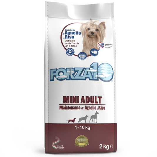 Forza10 Maintenance Mini Adult Dry Dog Food With Lamb and Rice, High Protein, 2kg