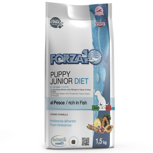 Forza10 Puppy Junior Diet Sausā barība kucēniem ar zivi ,5kg