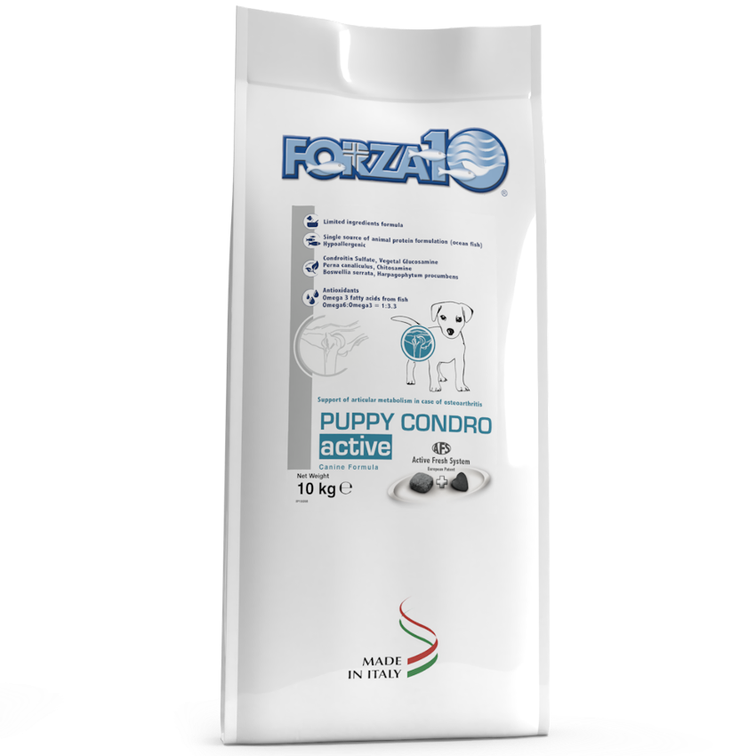Forza10 Puppy Condro Sausā barība kucēniem ar zivi, 10kg